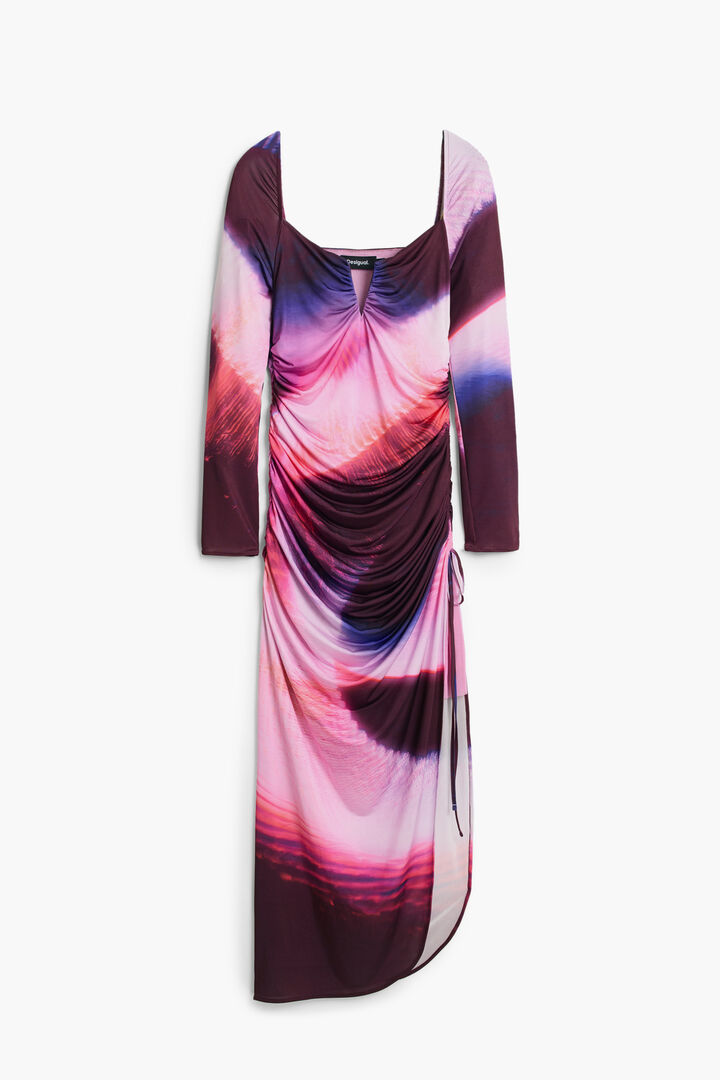 Vestido midi abertura | Desigual