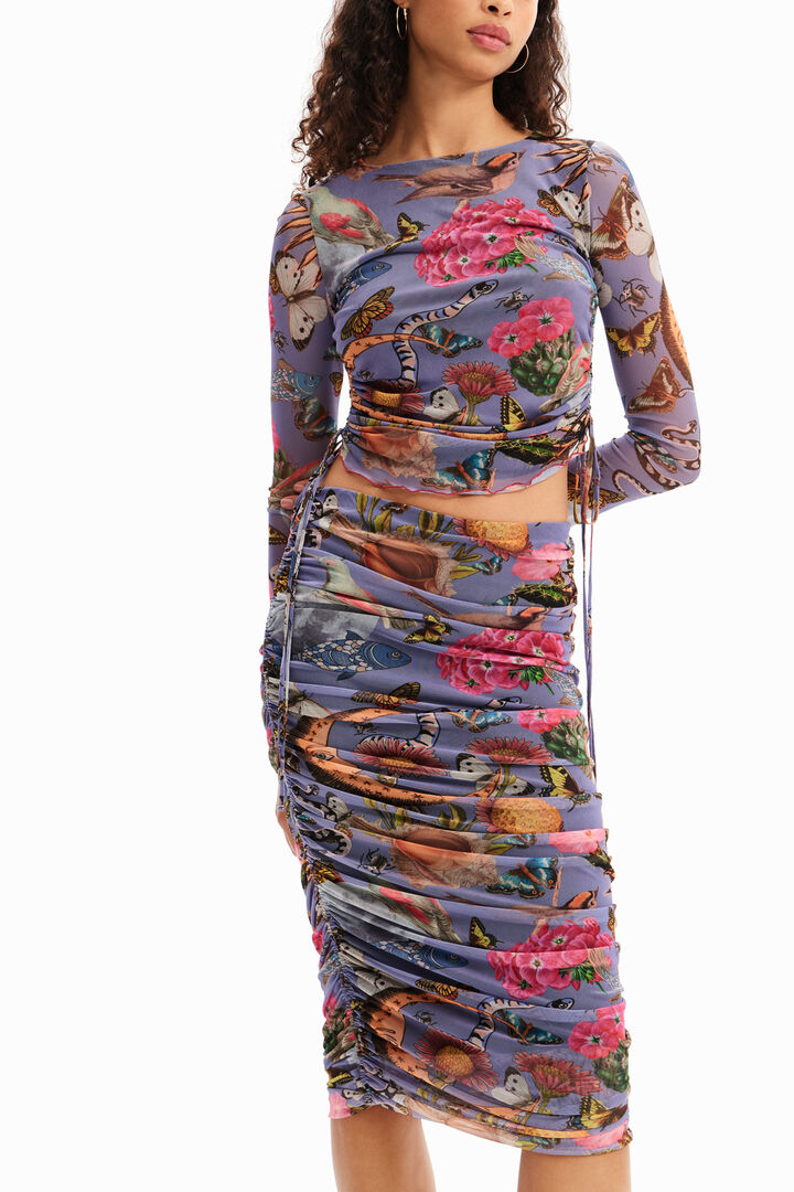 Faldilla midi slim tul | Desigual