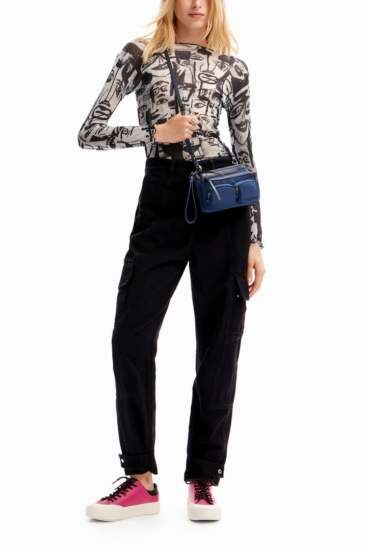 Nylon pockets mini bag | Desigual
