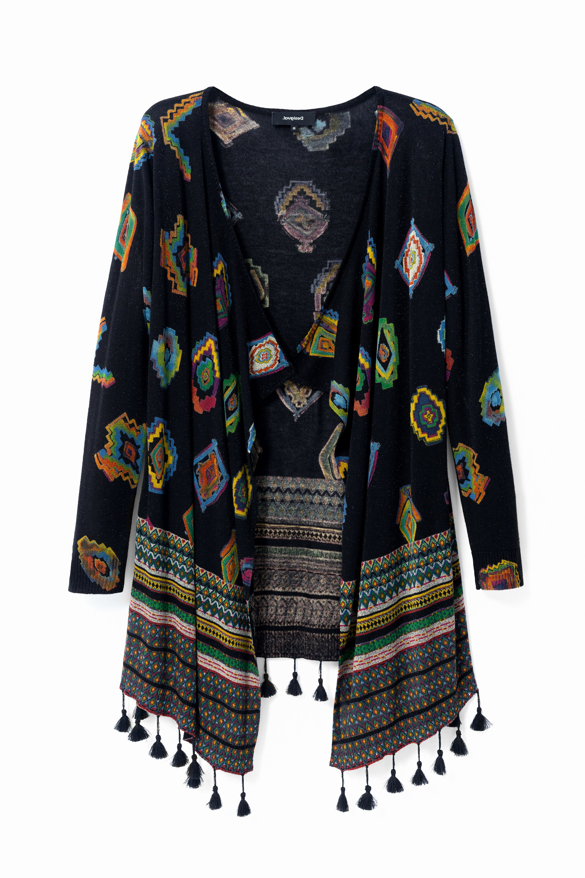 Cardigan en maille à imprimé géométrique - Desigual - Modalova