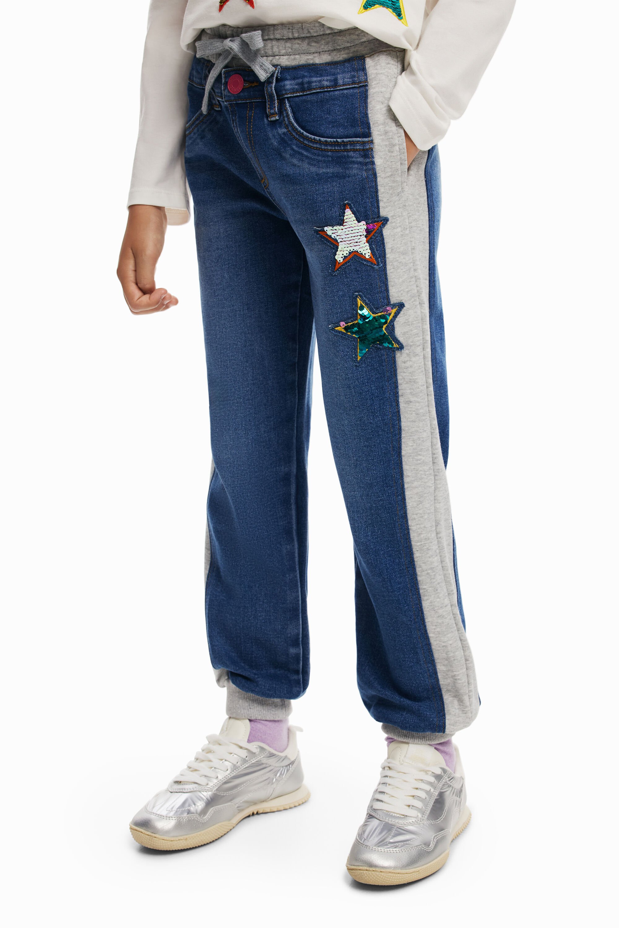 Ribbed star jogger pants child s I Desigual