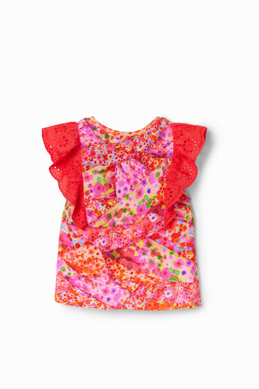 Camiseta flores volantes | Desigual
