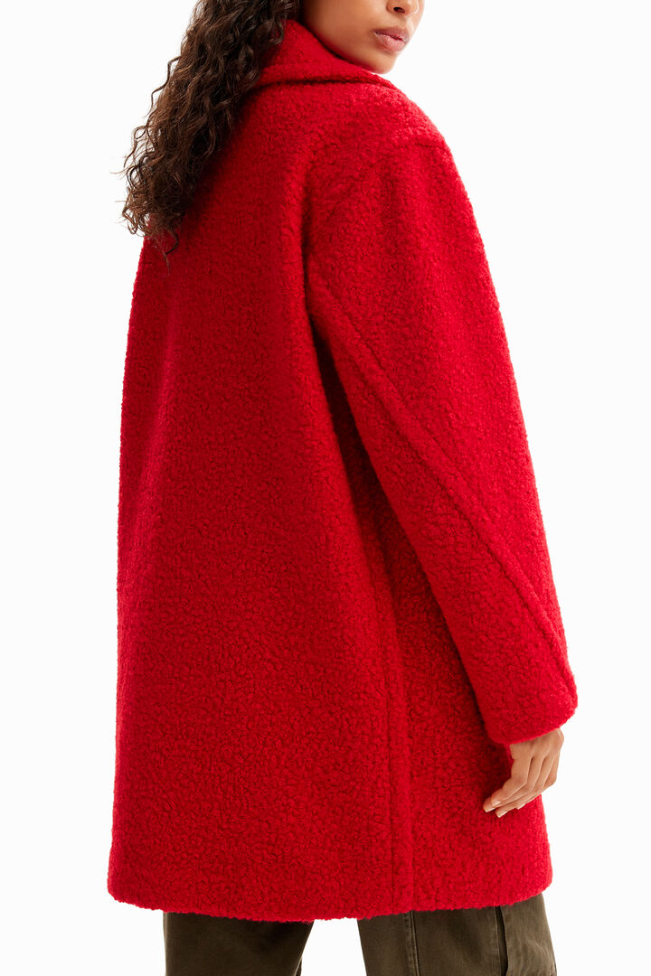 Double-breasted bouclé coat | Desigual