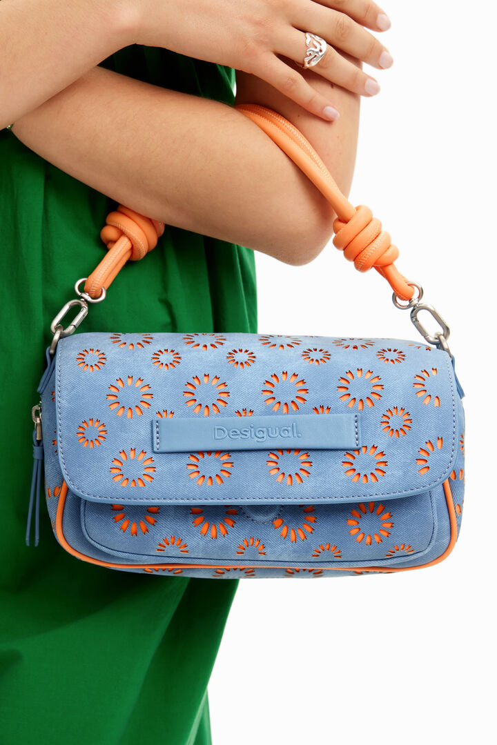M die-cut floral crossbody bag | Desigual