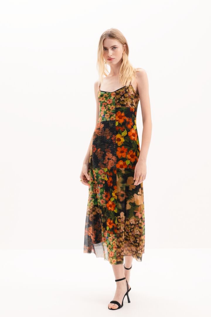 Vestido midi patch 2 en 1 | Desigual
