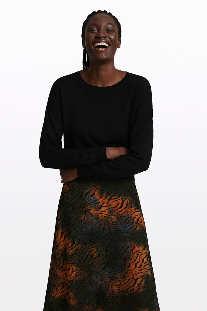 2-in-1 dress with animal print | Desigual
