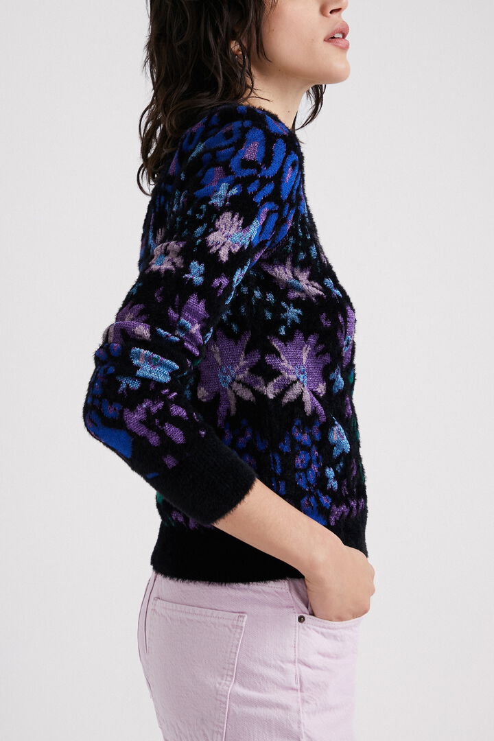 Jacquard finom kötött pulóver | Desigual
