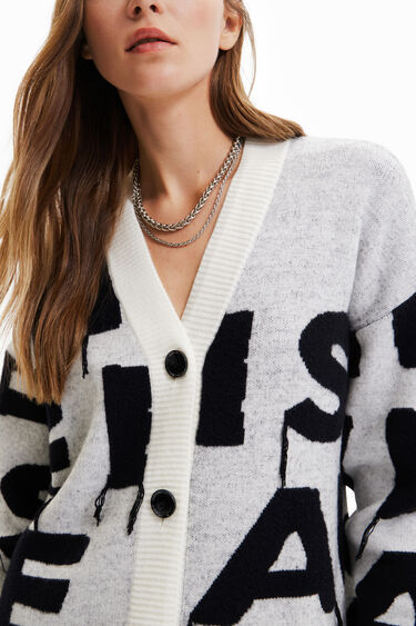 Oversize message cardigan | Desigual