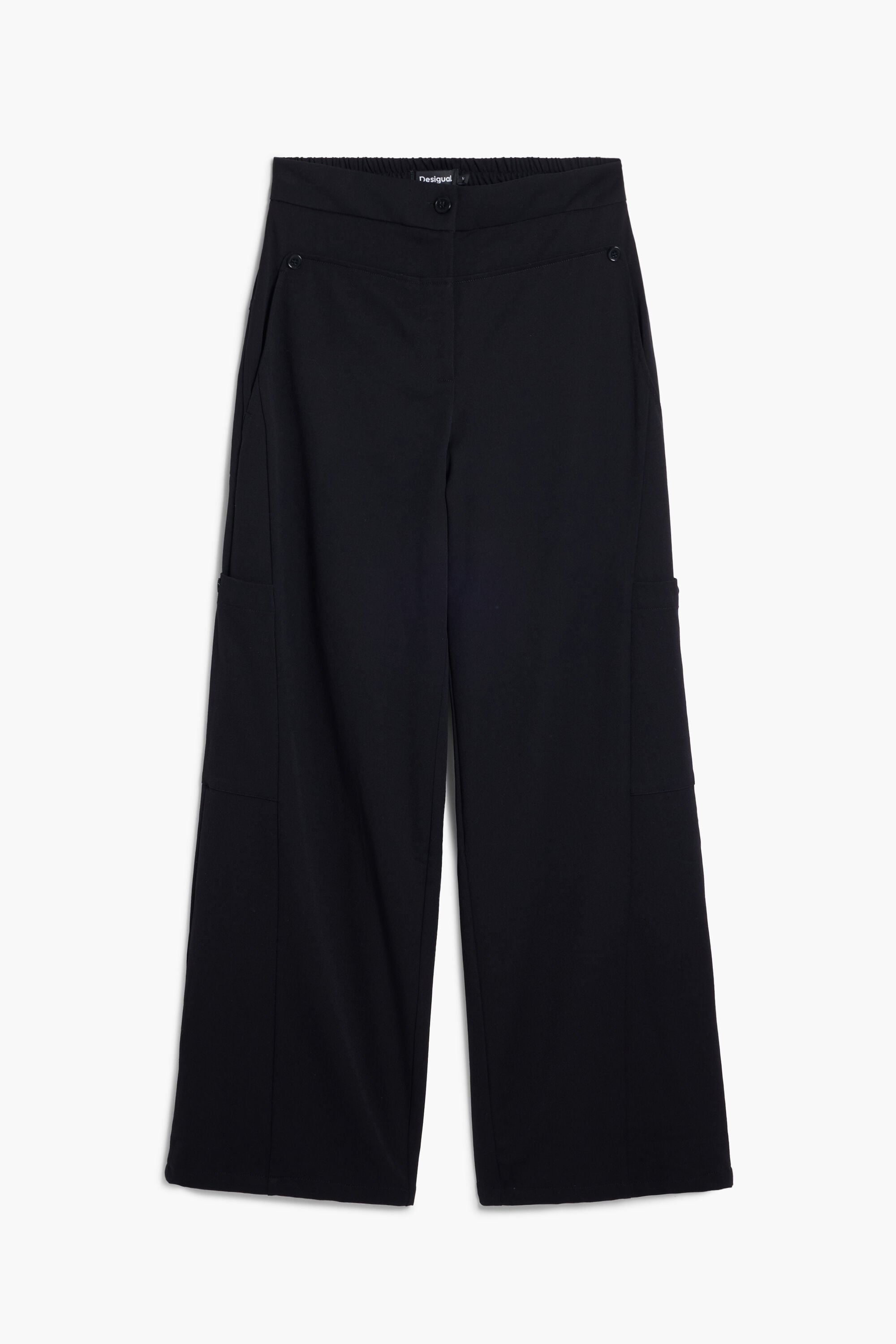 Pantalón recto liso tailor, Negro, M