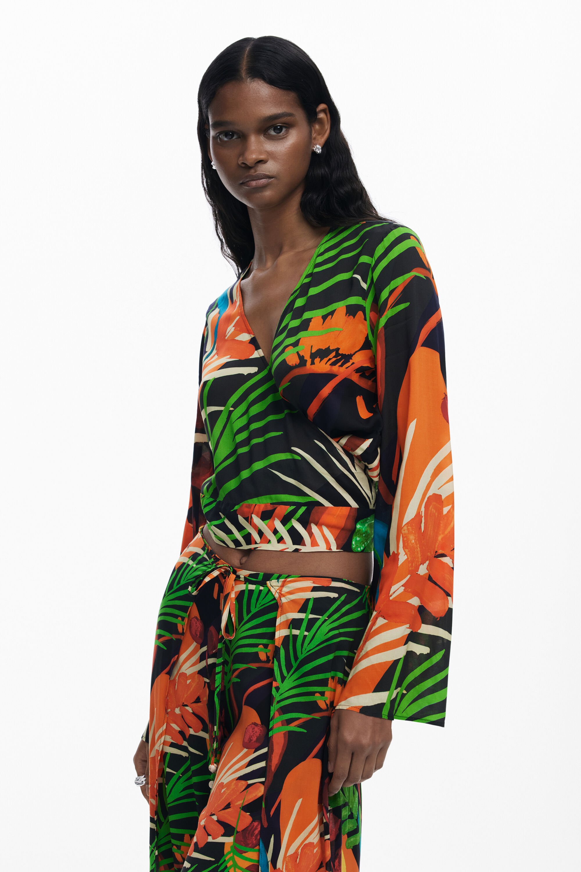 Tropical wrap top Women's I Desigual.com