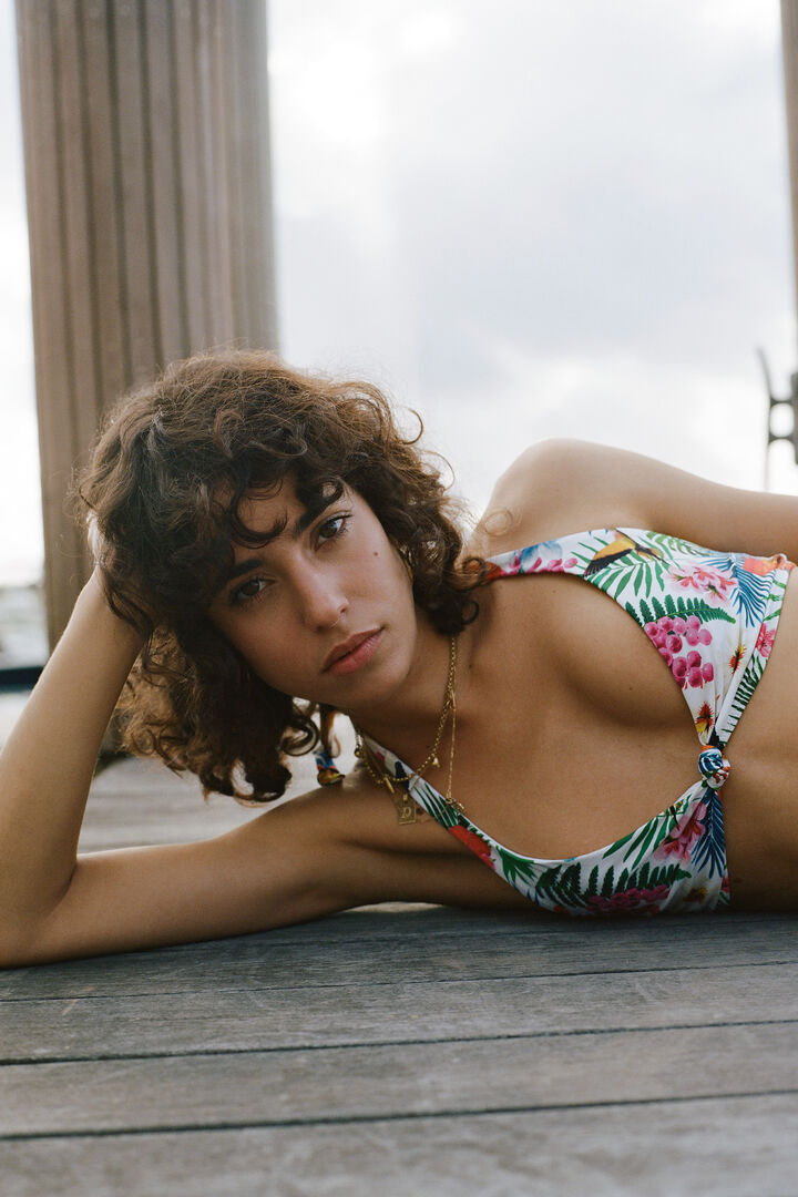 Desigual Swim_Top Tropical Party - Haut De Bikini Femme Élégant Et Coloré