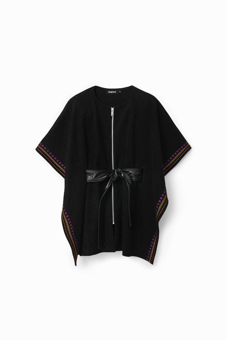 Embroidered poncho