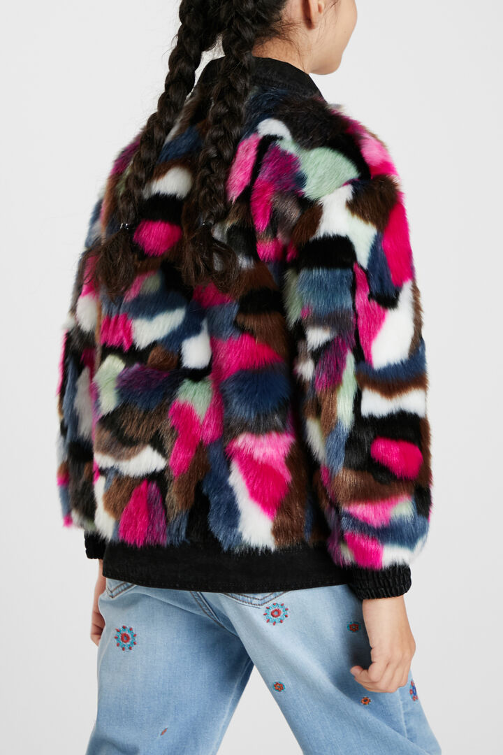 Soft fur trucker jacket | Desigual