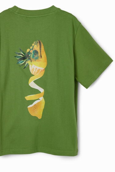 Majica z motivom plazilca in limone | Desigual