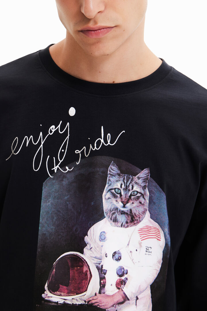 Oversize astronaut cat T-shirt | Desigual
