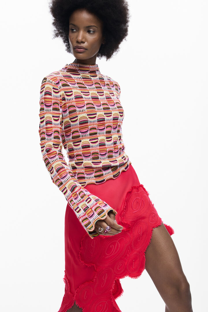 Colorful knit sweater | Desigual