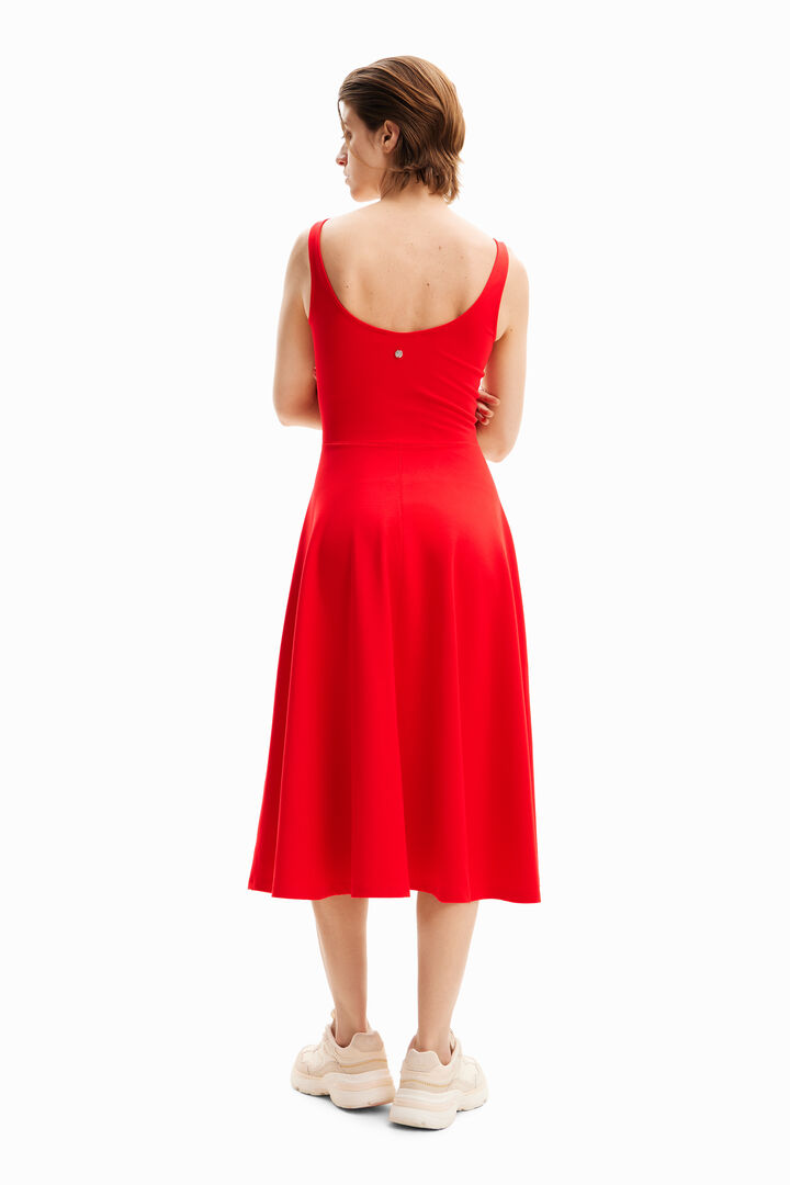 Vestido midi liso tirantes | Desigual