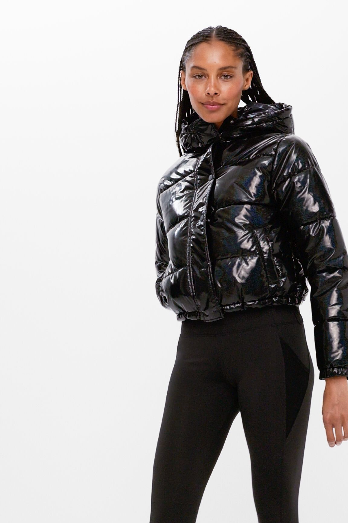 Iridescent short padded jacket Desigual