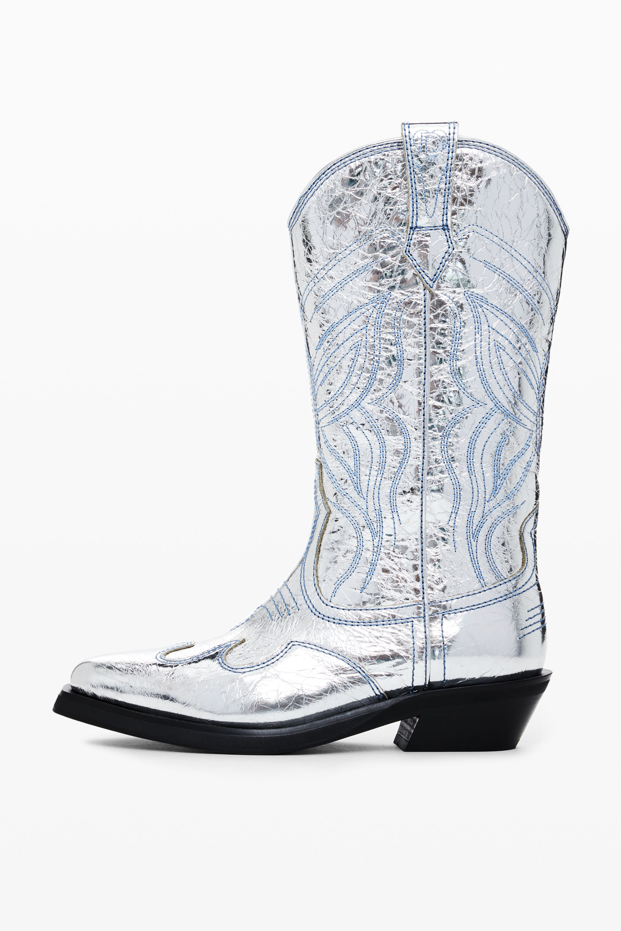 Metallic cowboy boot women s I Desigual