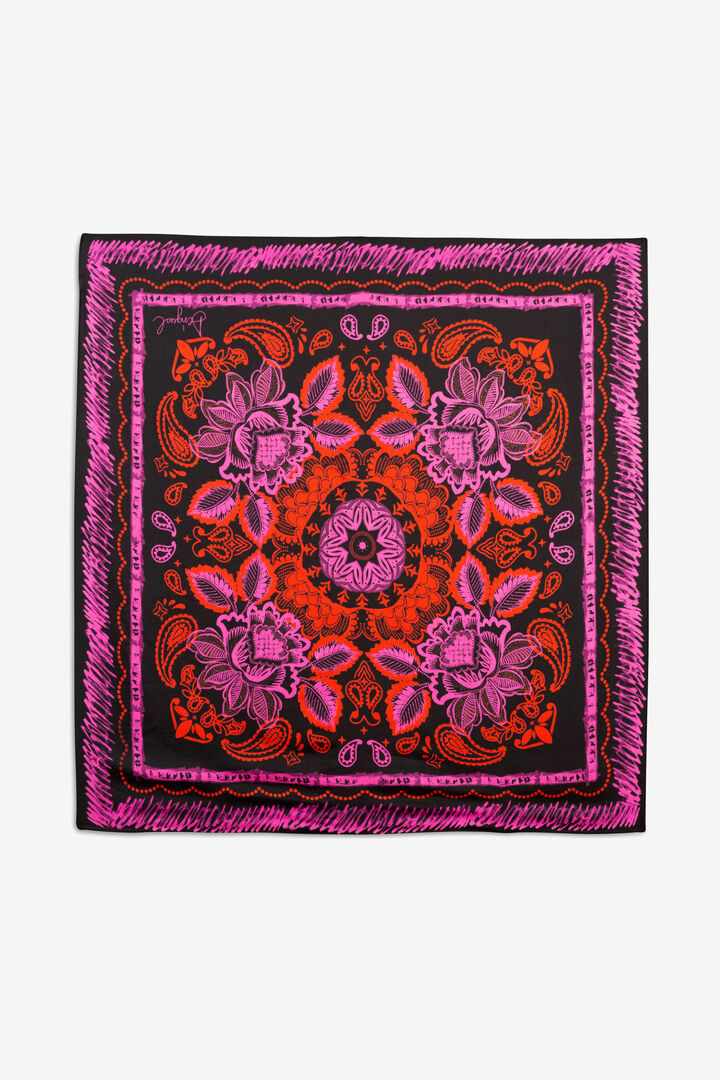 Galactic floral print rectangular scarf | Desigual