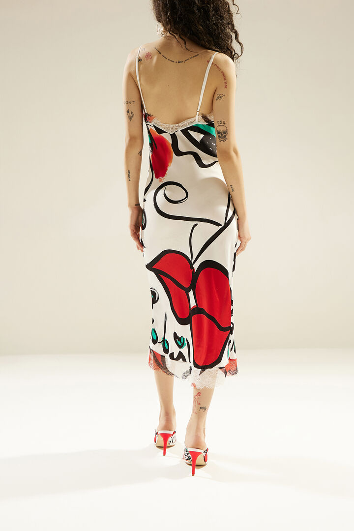 Vestido lencero estampado 'El beso' | Desigual