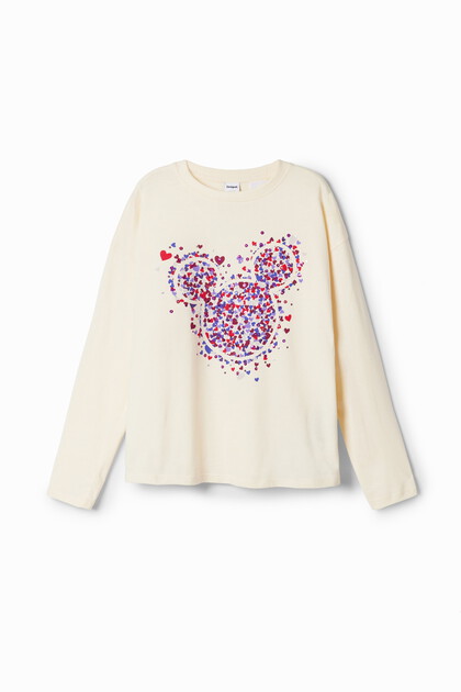 T-shirt corações Mickey Mouse