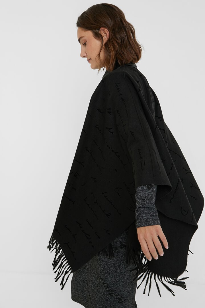 Collar and zipper poncho | Desigual