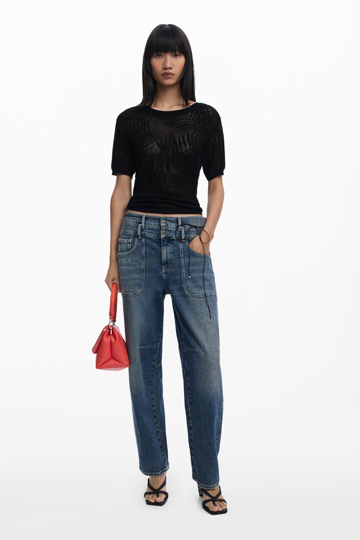 Openwork knit T-shirt | Desigual