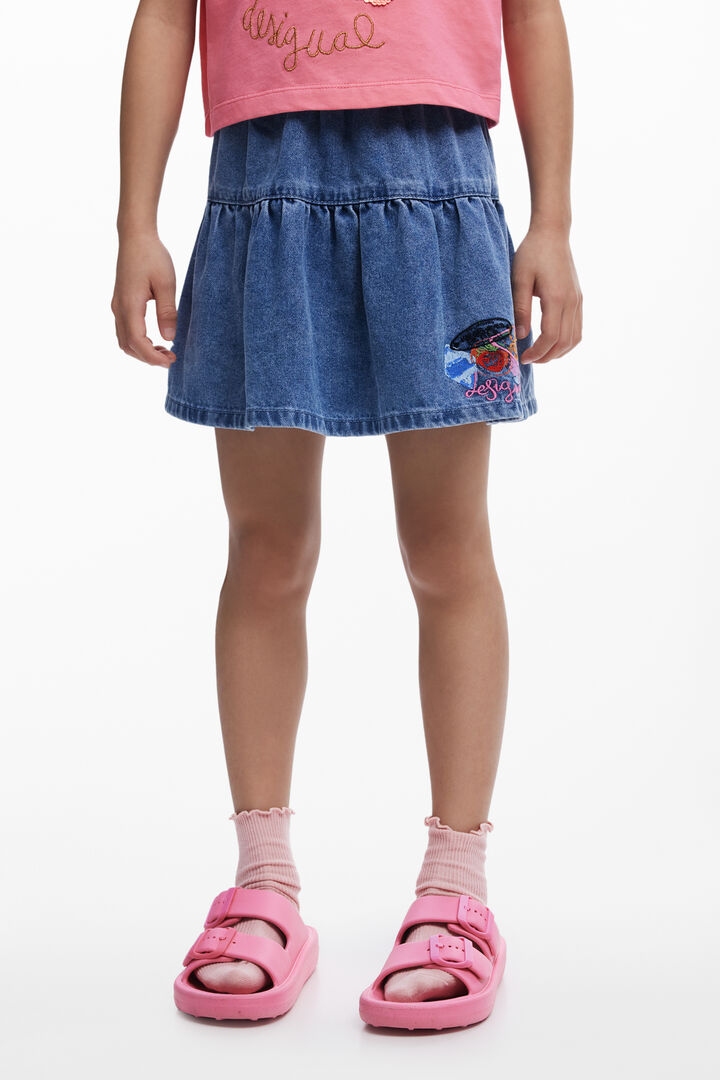Cherry denim miniskirt | Desigual