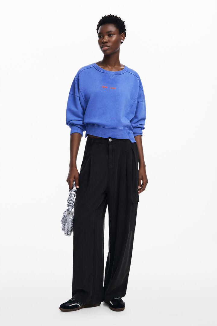 Washed effect sweatshirt | Desigual