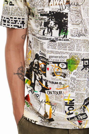 T-shirt journaux | Desigual