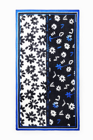 Foulard rectangulaire fleurs arty | Desigual