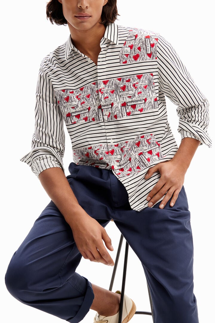 Striped love shirt | Desigual