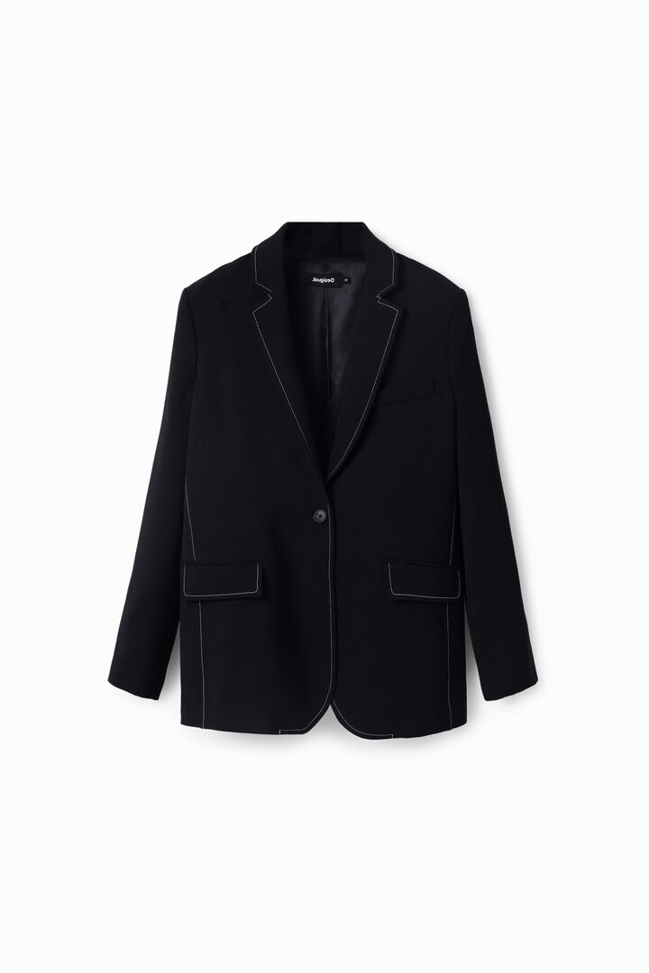 Long blazer with stitching | Desigual