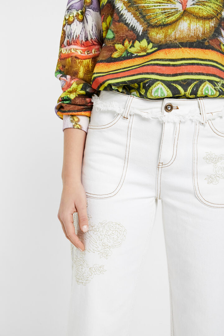 
Pantalon en jean jupe-culotte | Desigual