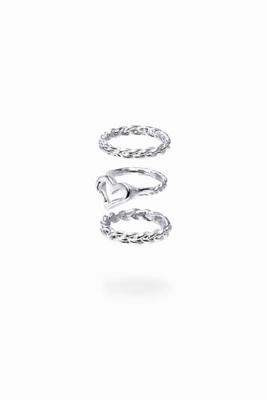 Set anells bany plata Zalio | Desigual