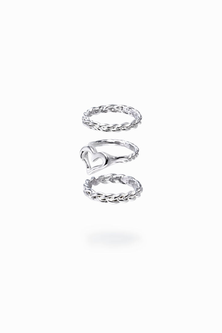 Set anillos baño plata Zalio