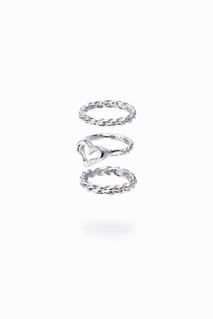 Zalio silver-plated ring set