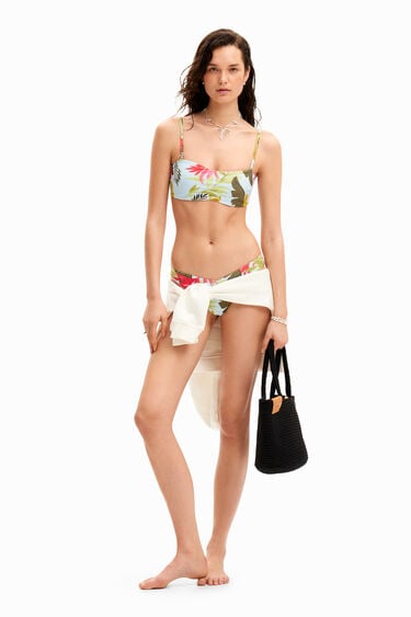 Tropisches Bandeau-Bikini-Oberteil | Desigual