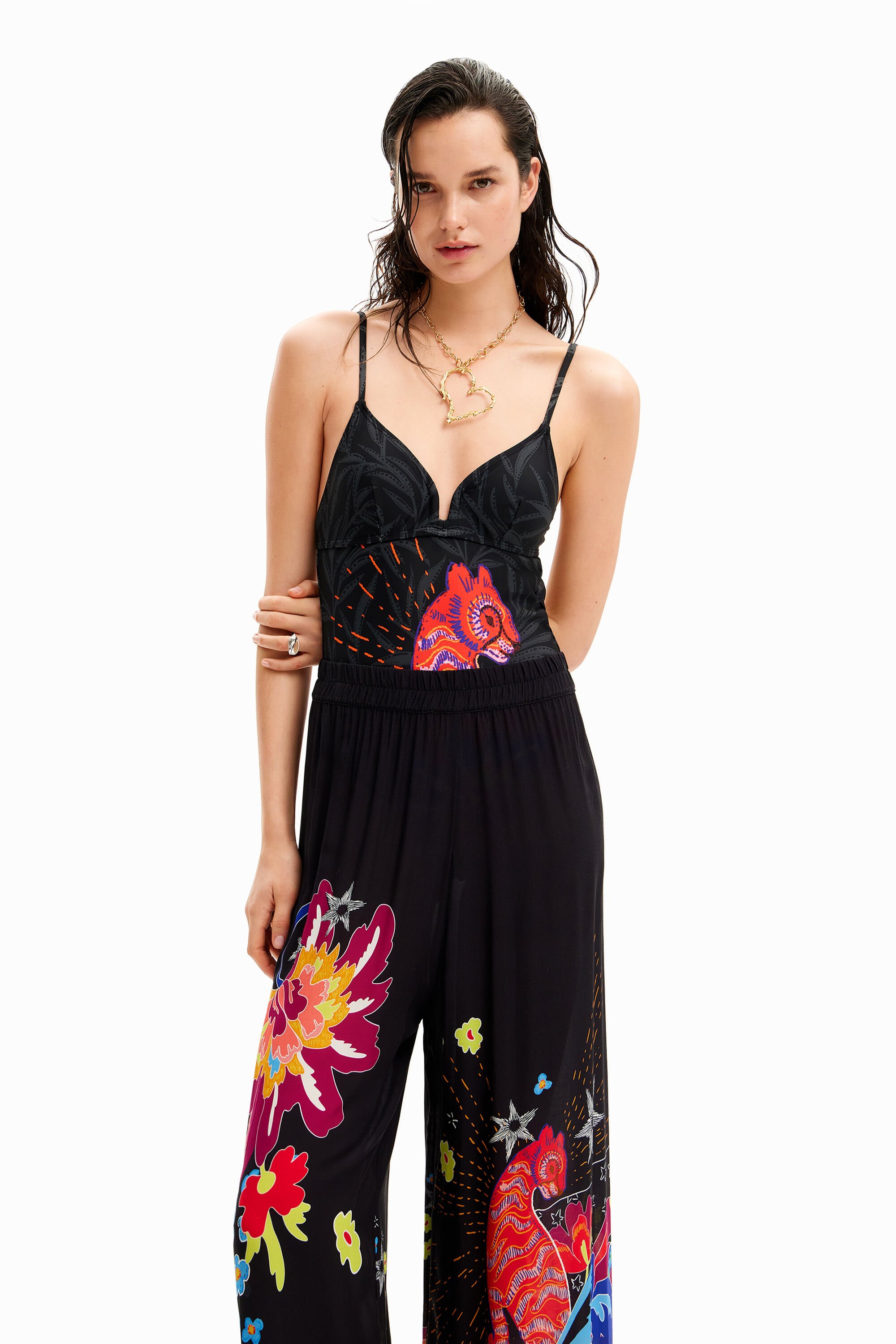Women s Jungle design palazzo trousers I Desigual