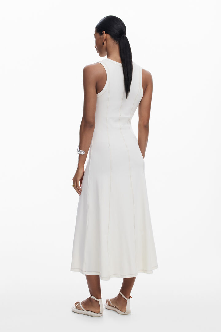 Vestido midi vaquero costuras | Desigual