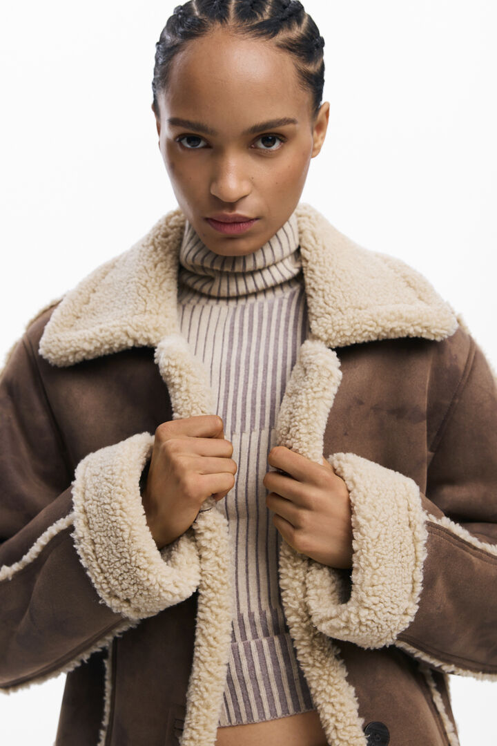 Faux leather coat | Desigual