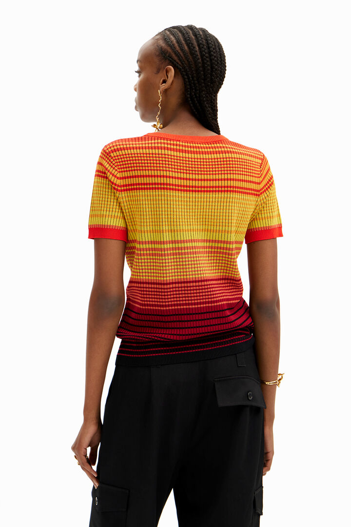 Pletena majica z motivom palm | Desigual