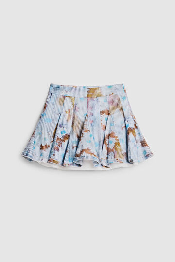 Falda mini  plisada flores | Desigual