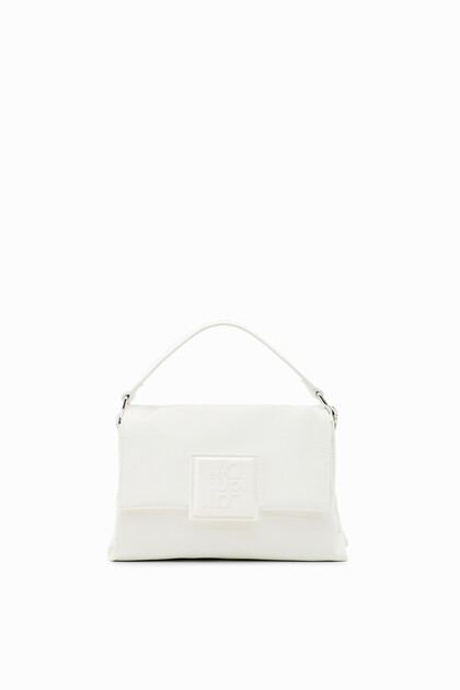 Small patent-leather crossbody bag
