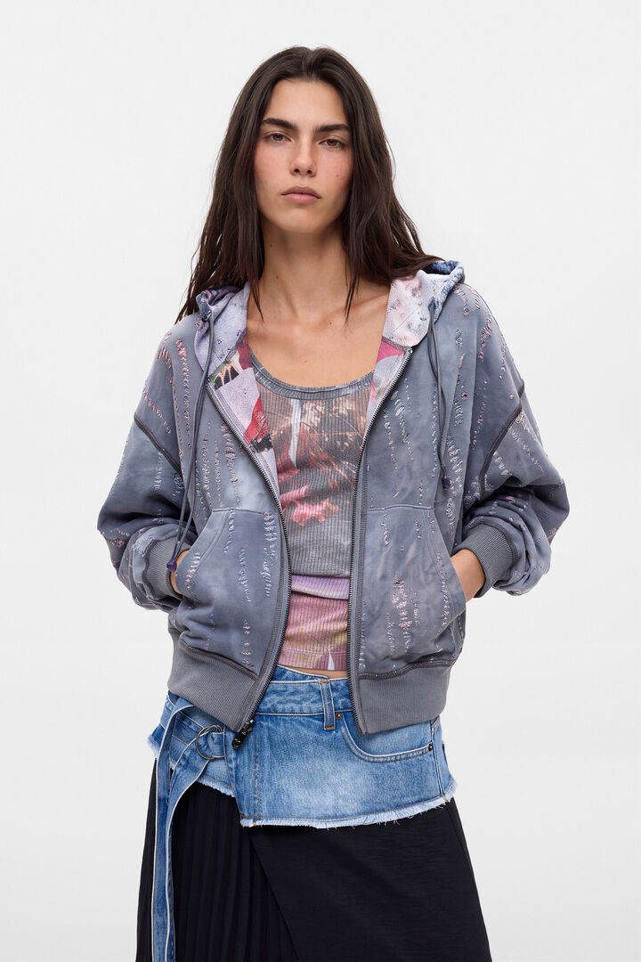 Reversible Printed Sweatshirt
