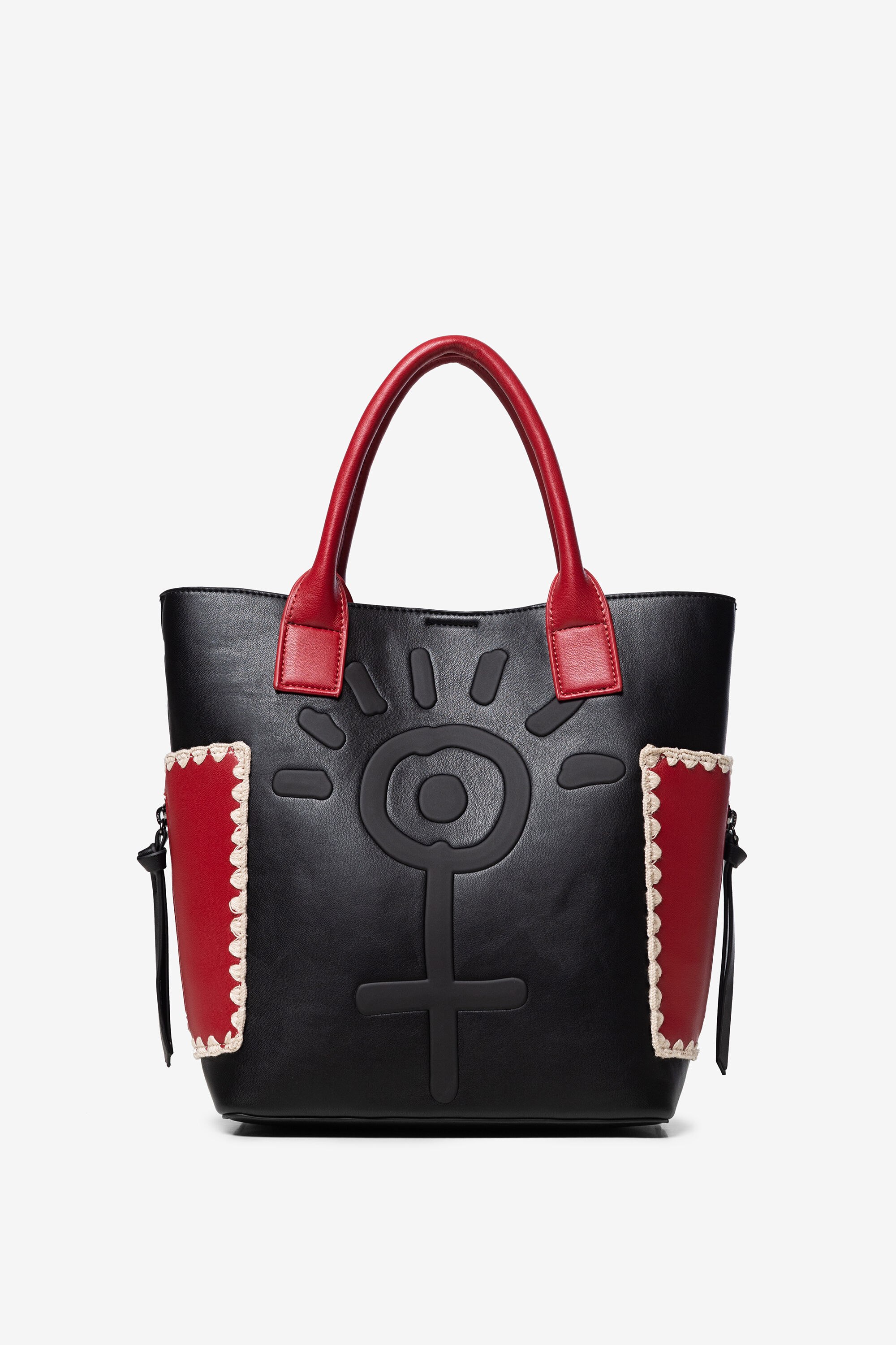 Sac desigual noir et hot sale rouge