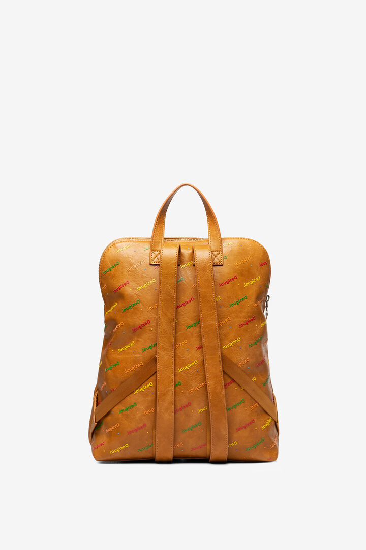 Mochila en logomanía multicolor | Desigual