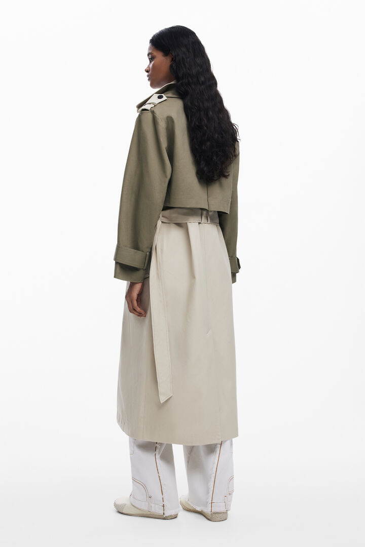 Detachable two-tone trench coat | Desigual