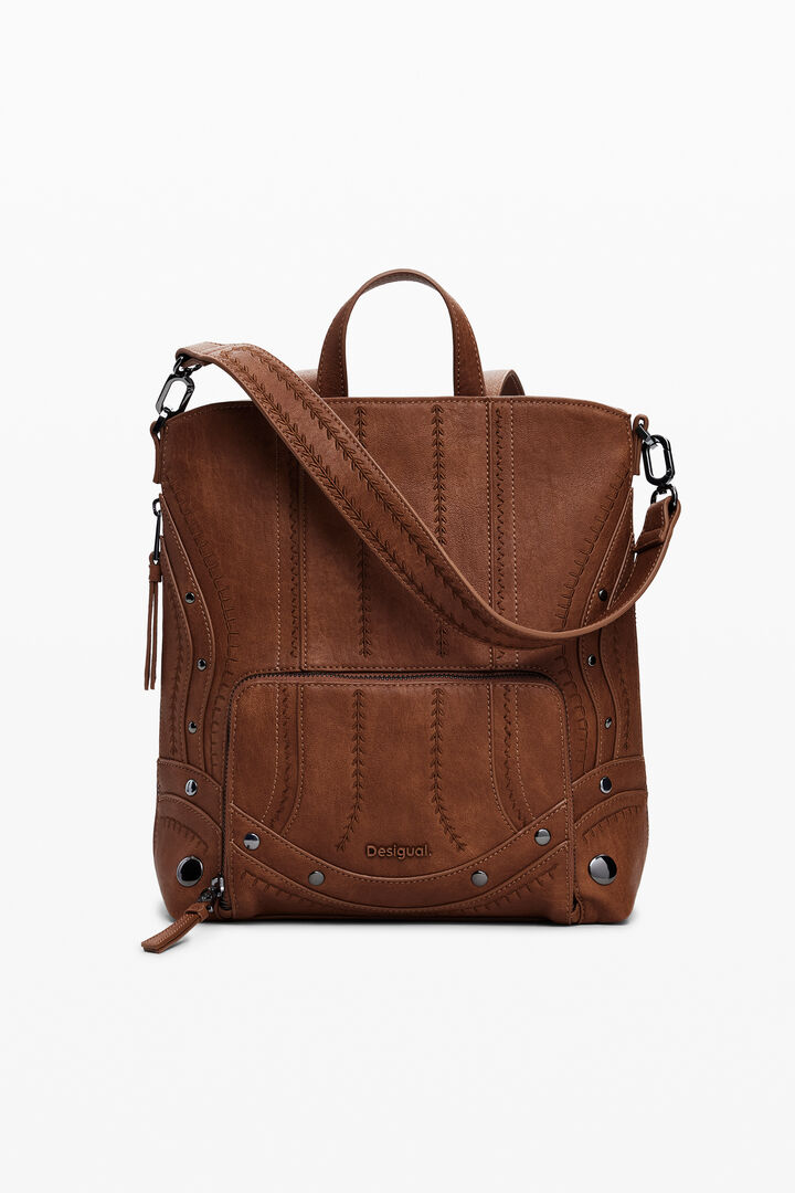 Medium embroidered backpack